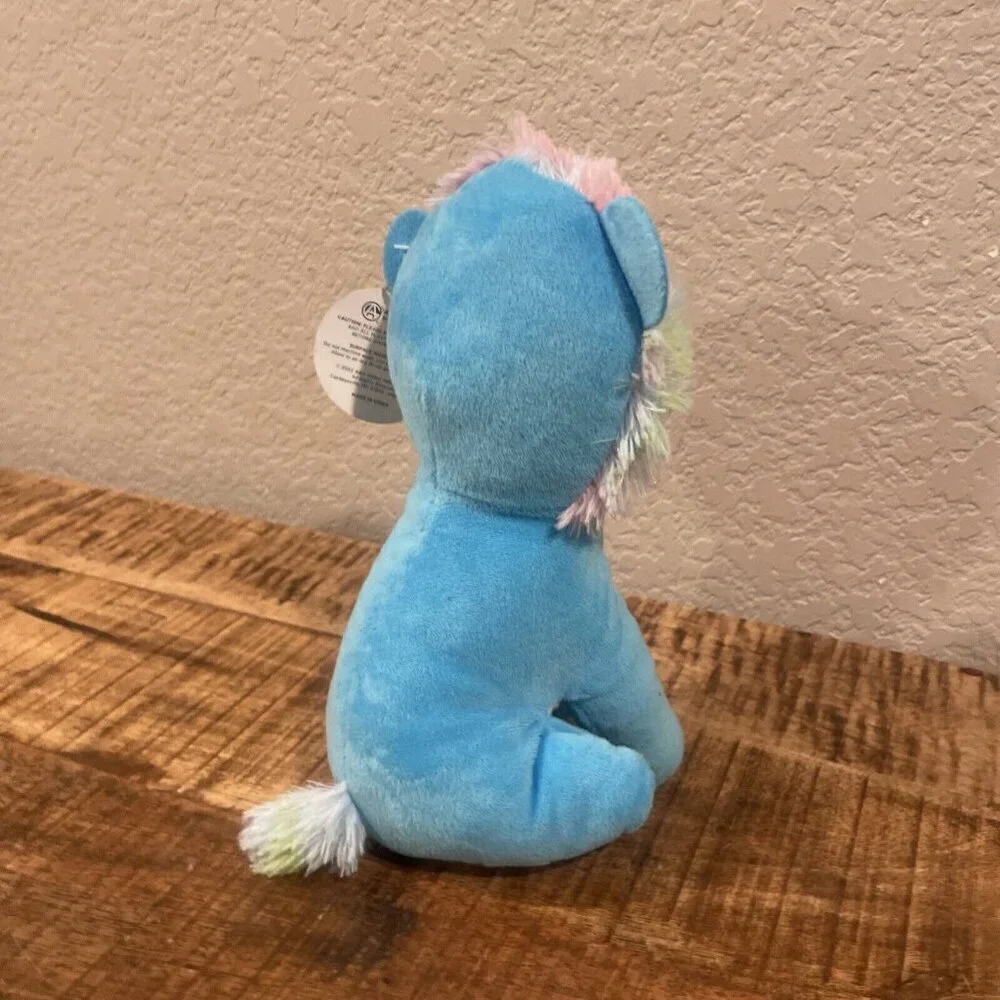 A&A GLOBAL INDUSTRIES PLUSH STUFFED ANIMAL | BLUE LION WITH PINK FUR